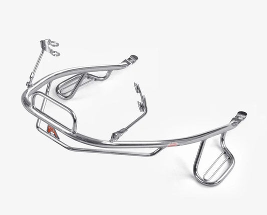ATH Electric Scooter Stainless Safety Guard Kit: Middle Crash Guard, Front Mudguard, Rear/Back Guard, Footrest (Double Side)