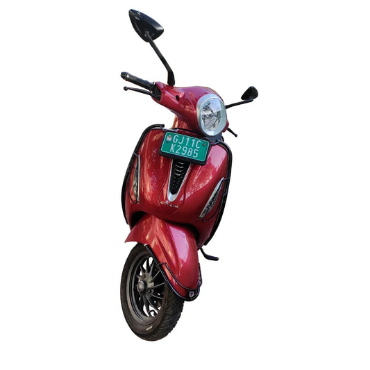 Black Safety Guard Fix Footrest for Bajaj Chetak 2903 Electric Scooter