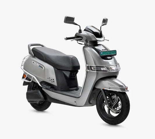 TVS iQube Steel Safety Guard Kit | Middle Crash Guard, Front Mudguard, Rear Guard & Right Side Footrest with Free Seat Cover & 3D Floor Mats