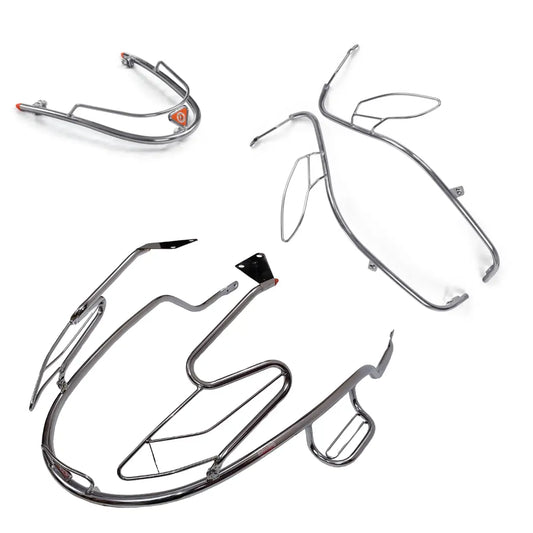 Bajaj Chetak 2903 Electric (EV) Combo Accessories Kit 1:: Stainless Steel Fix Footrest + Crash Guard + Mud Guard +