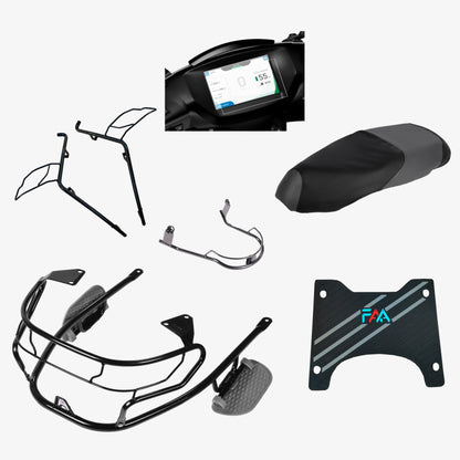 Ath RTZ EV Scooter – 4-in-1 Accessories Combo Kit (Foldable Footrest, 3D Floor Mats, Seat Cover & Screen Guard) Complete Protection | Premium Comfort | Stylish Upgrade