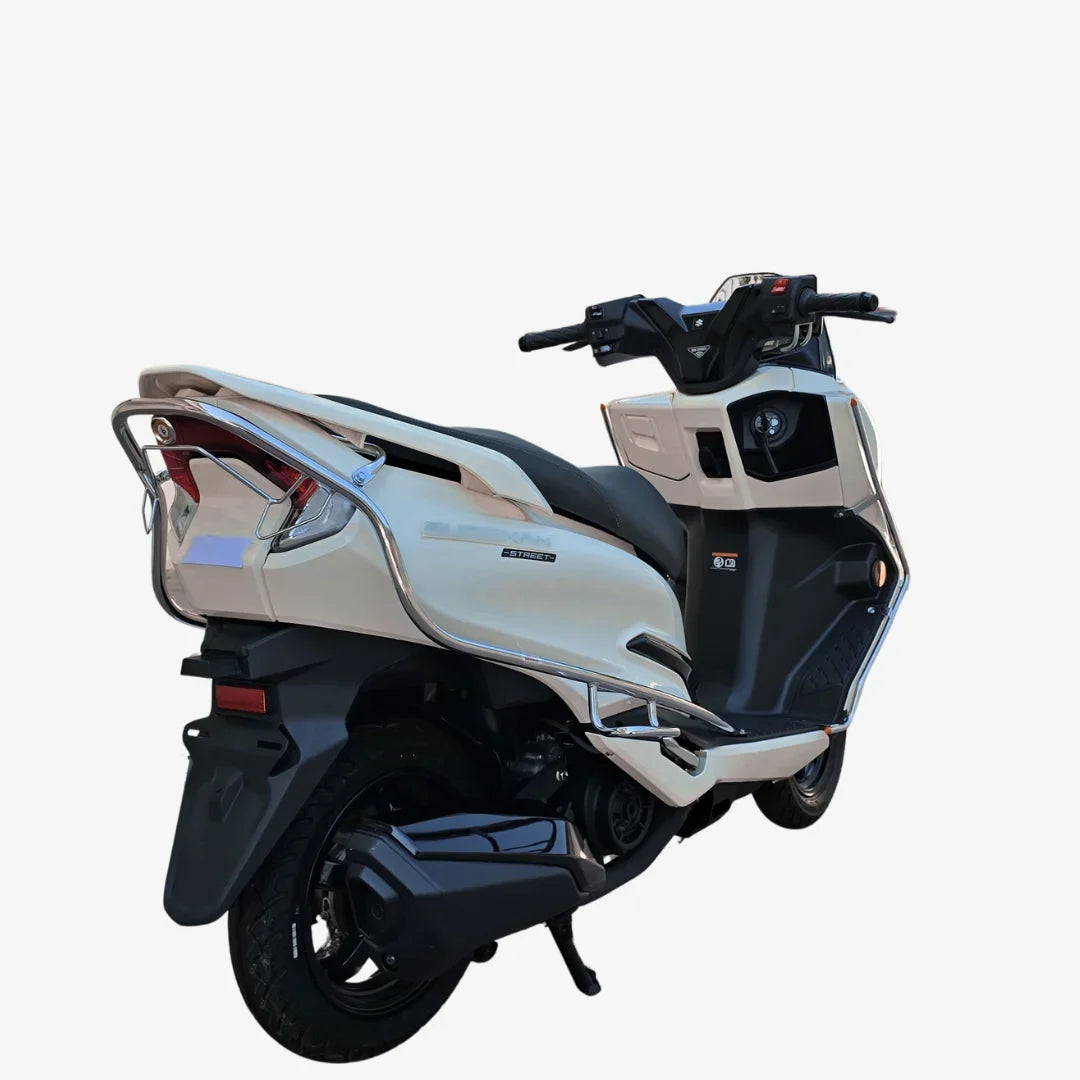 Steel Safety Guard Full Set for Suzuki Burgman Street 125 (2026) | Rear Guard, Front Guards with Grill & Mudguard
