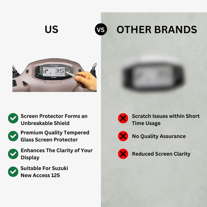 Suzuki New Access 2016 to 2024 : Glossy Finish Screen Guard (Tempered Glass Screen Protector)