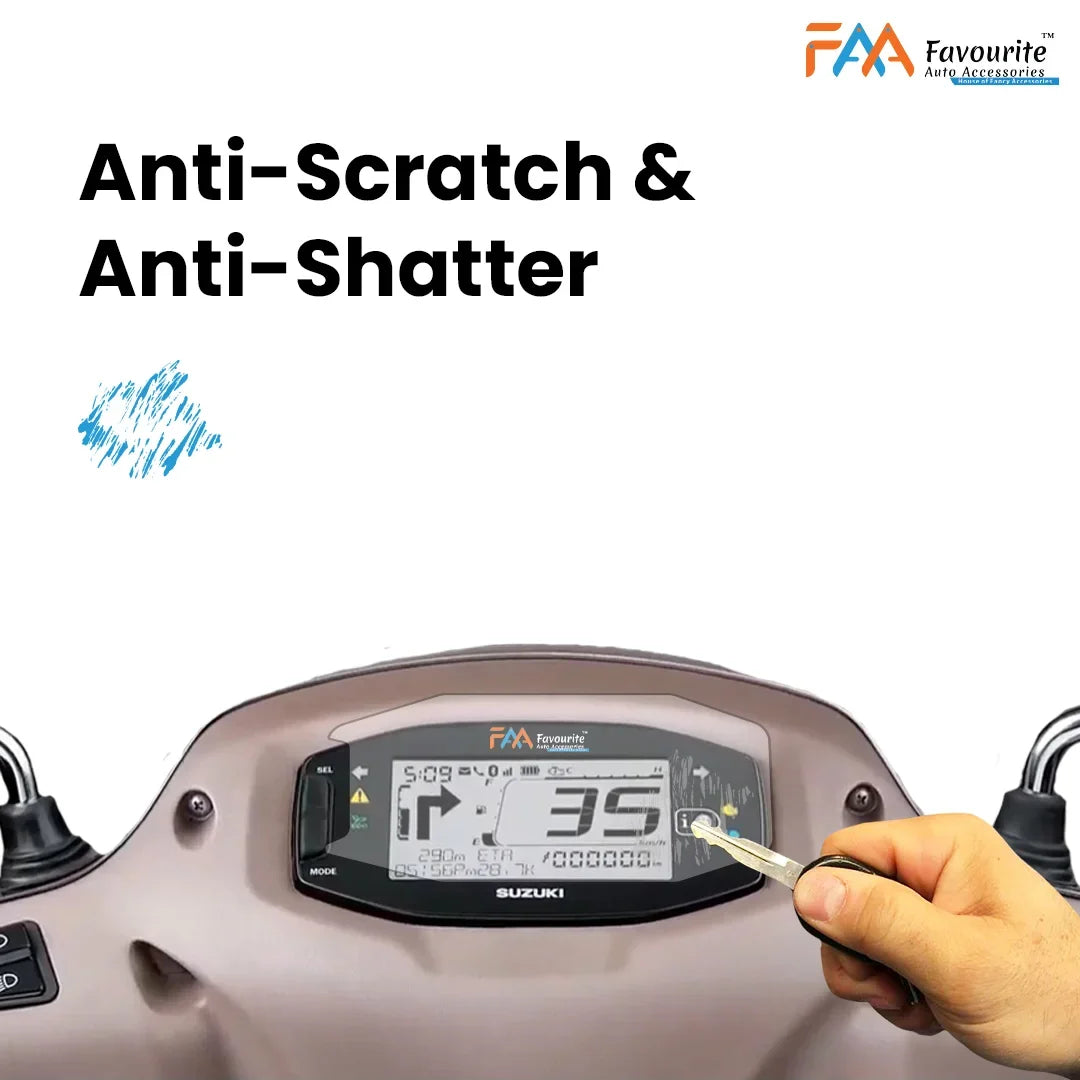 Suzuki New Access 2016 to 2024 : Glossy Finish Screen Guard (Tempered Glass Screen Protector)