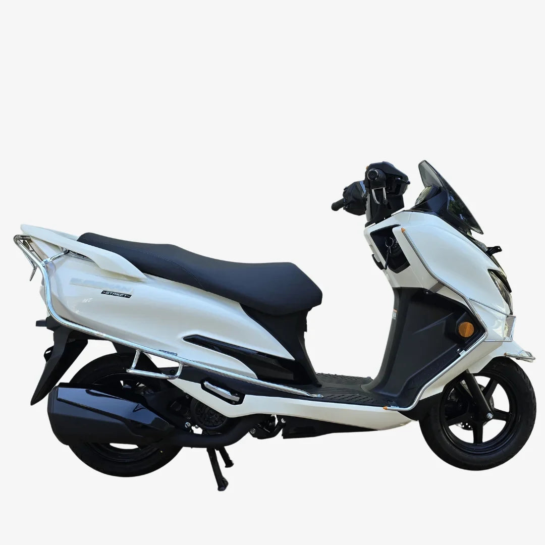 Steel Safety Guard Full Set for Suzuki Burgman Street 125 (2026) | Rear Guard, Front Guards with Grill & Mudguard
