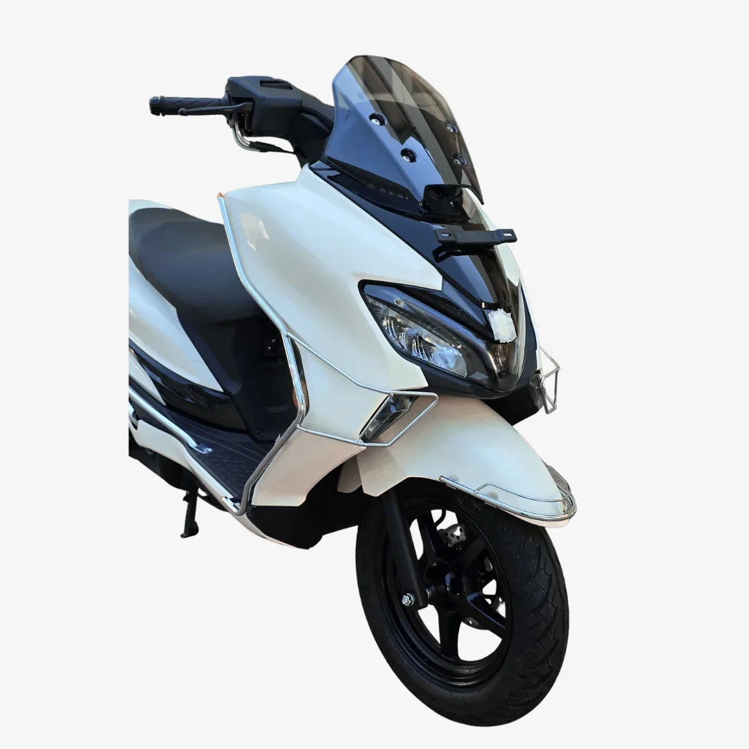 Steel Safety Guard Full Set for Suzuki Burgman Street 125 (2026) | Rear Guard, Front Guards with Grill & Mudguard