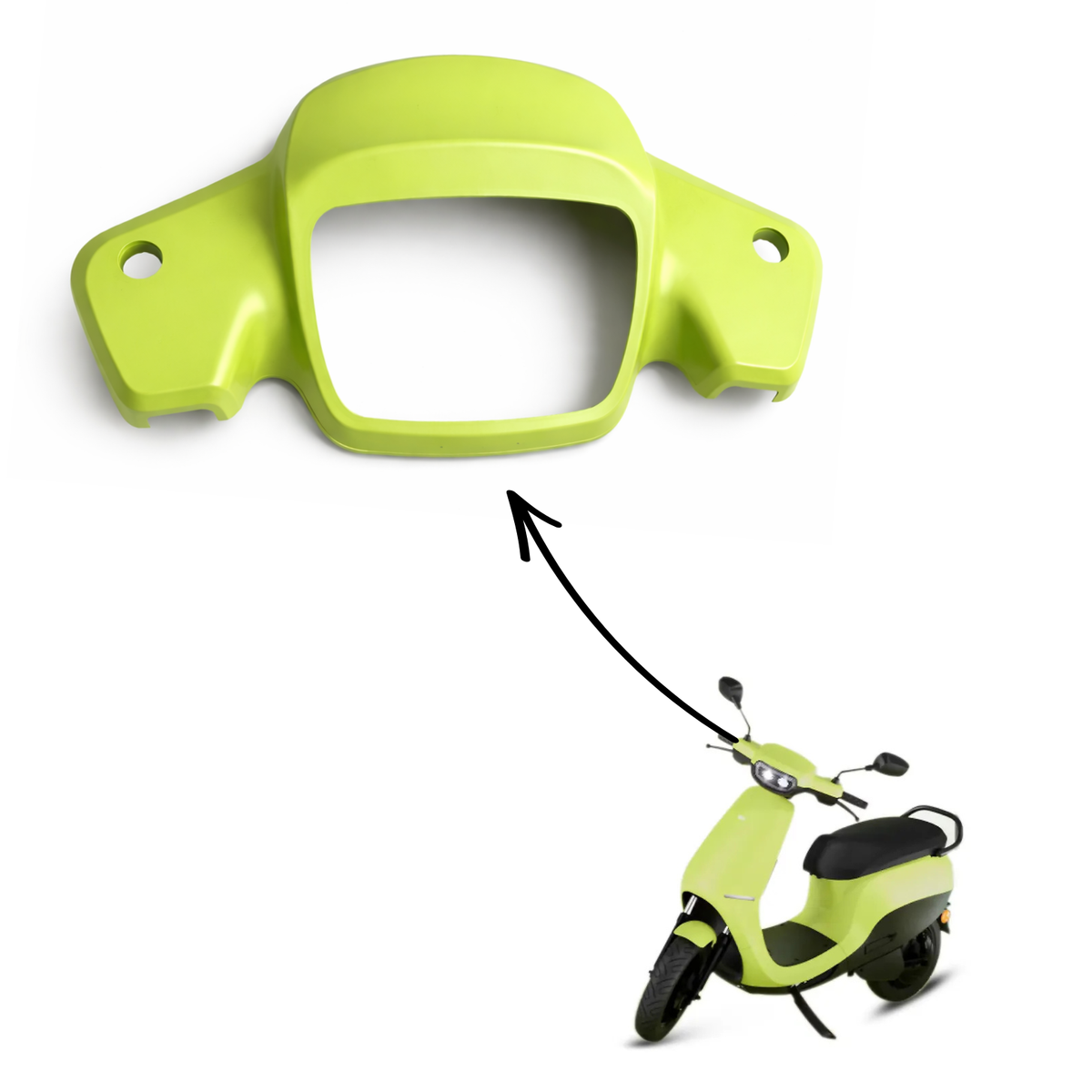 Ola S1 Pro Gen 1, Gen 2 & S1 Air Top Cockpit - White Handlebar Top Cover