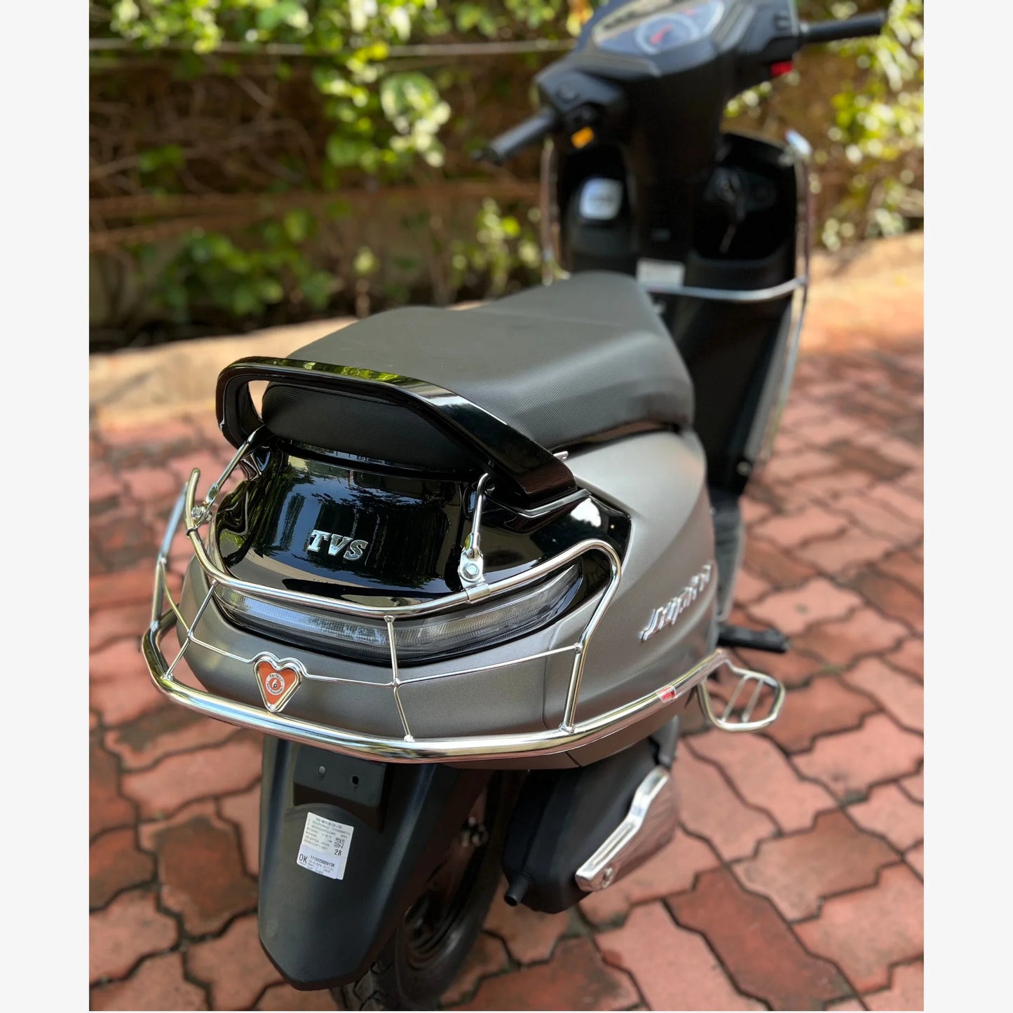 TVS Jupiter 110 Steel Crash Guard Set (2024 Model) | Front, Rear & Side Protection with Free Seat Cover & 3D Floor Mats