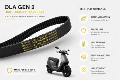 Ola S1 Pro Gen 2 Drive Belt - Heavy Duty Toothed Rubber Belt (JKF)