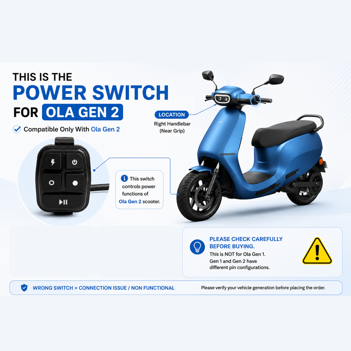 Ola S1 Pro Gen 2 Left Side Switch Assembly - Horn, Indicator & Mode Switch