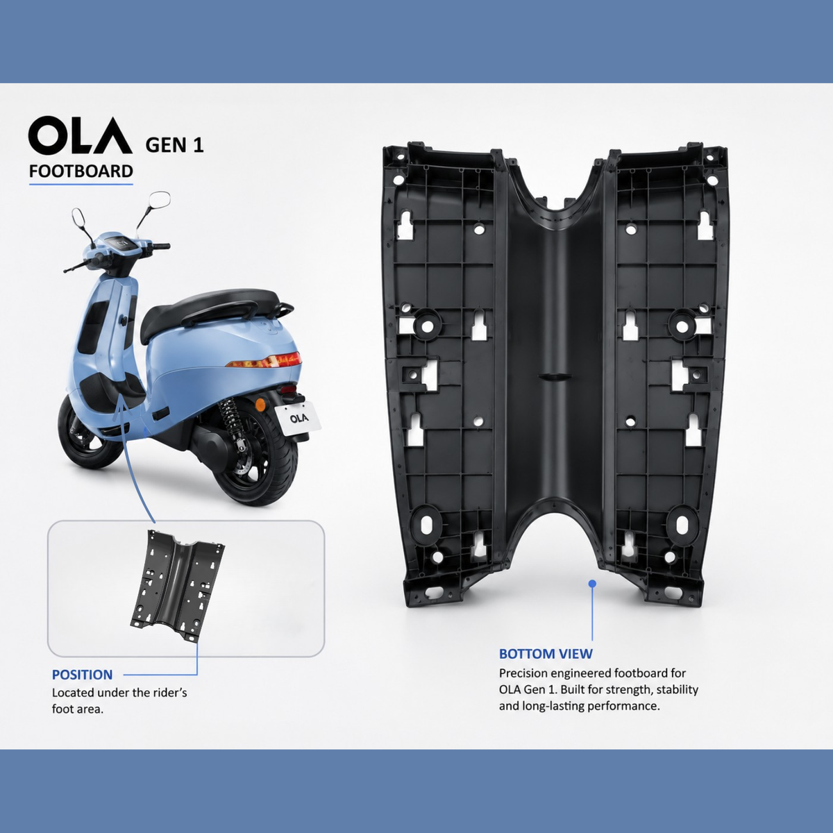 Ola S1 & S1 Pro Gen 1 Foot Board - Full Floor Board Replacement