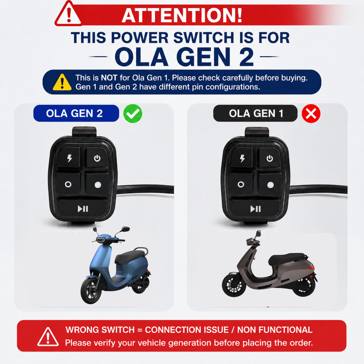 Ola S1 Pro Gen 2 Left Side Switch Assembly - Horn, Indicator & Mode Switch