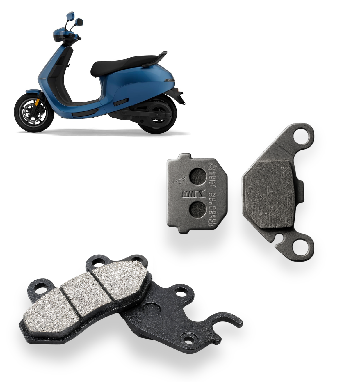 Ola S1 & S1 Pro Gen 1, 2, 3 Brake Pad Full Set - Front + Rear Disc Pads (Heavy Quality)